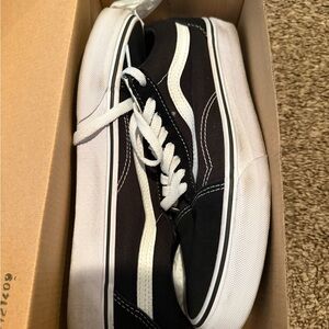 Vans Black and White Low-Top Sneakers